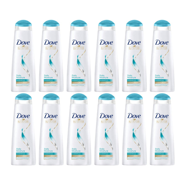 Dove Daily Moisture Shampoo For Everyday Care, 250ml (Pack of 12)