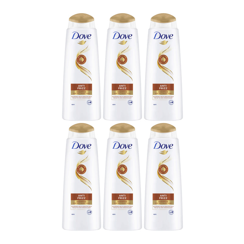 Dove Anti-Frizz Therapy Shampoo For Dry, Frizzy Hair, 250ml (Pack of 6)