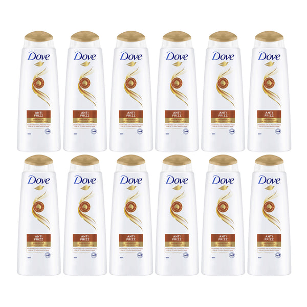 Dove Anti-Frizz Therapy Shampoo For Dry, Frizzy Hair, 250ml (Pack of 12)