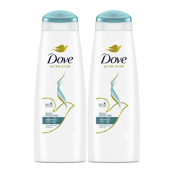 Dove Daily Moisture Shampoo For Dry Hair, 400ml (Pack of 2)