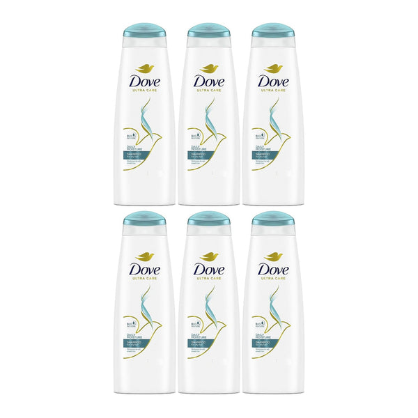 Dove Daily Moisture Shampoo For Dry Hair, 400ml (Pack of 6)