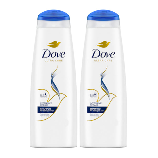 Dove Intensive Repair Shampoo For Damaged Hair, 400ml (Pack of 2)
