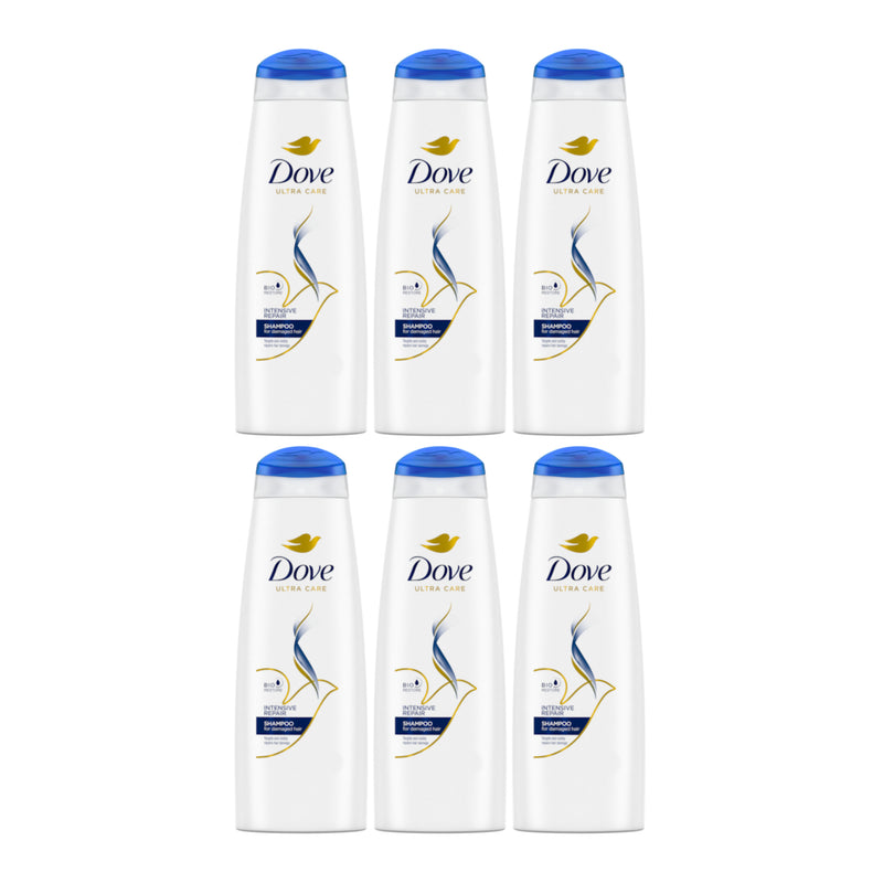 Dove Intensive Repair Shampoo For Damaged Hair, 400ml (Pack of 6)