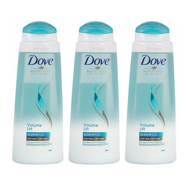 Dove Volume Lift Shampoo For Fine, Flat Hair, 400ml (Pack of 3)