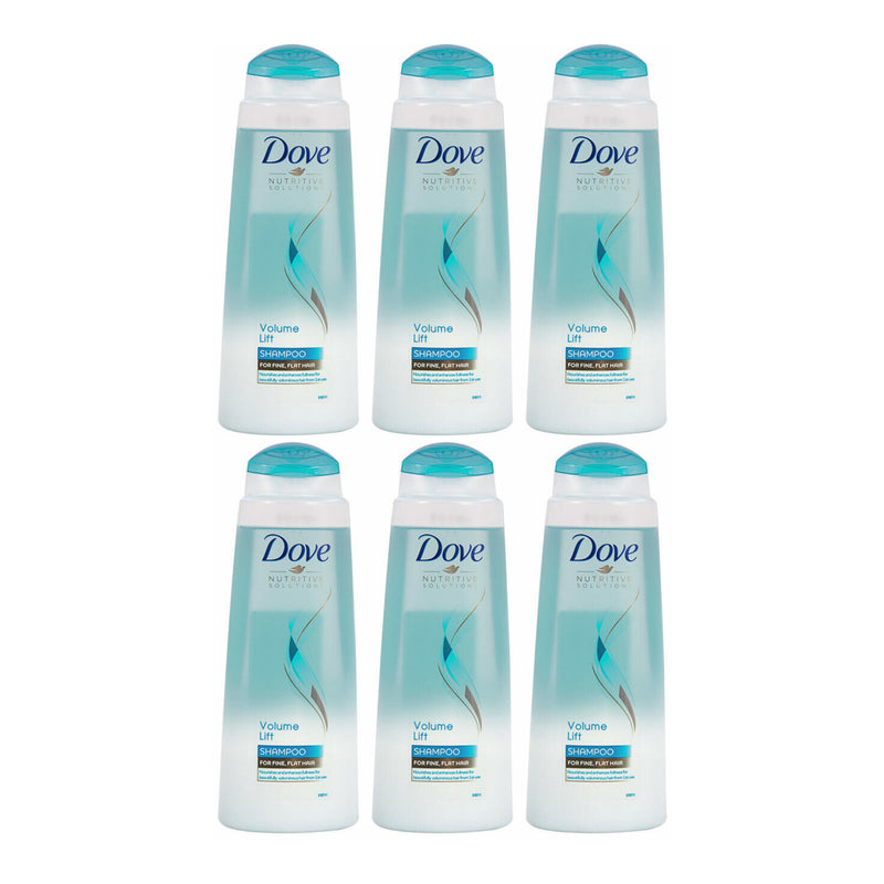 Dove Volume Lift Shampoo For Fine, Flat Hair, 400ml (Pack of 6)