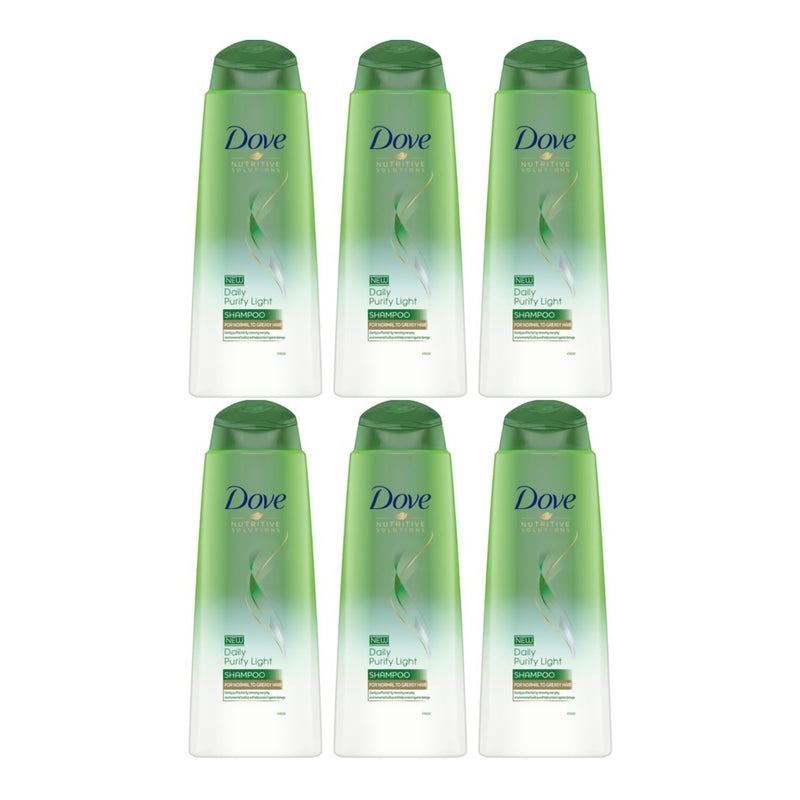 Dove Nutritive Solutions Daily Purify Light Shampoo, 400ml (Pack of 6)