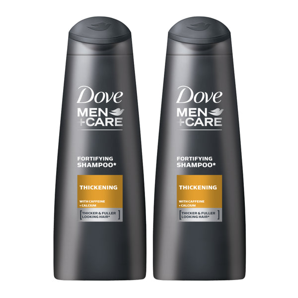 Dove Men+Care Thickening Fortifying Shampoo Caffeine+Calcium, 400ml (Pack of 2)
