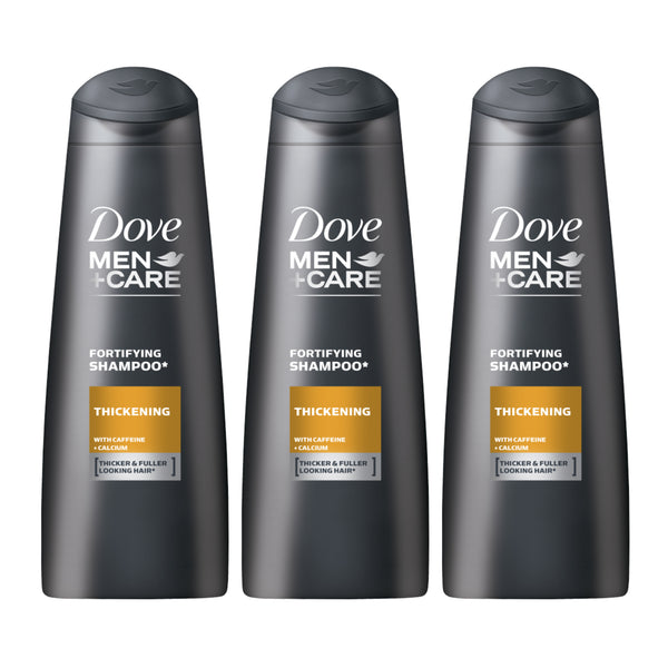 Dove Men+Care Thickening Fortifying Shampoo Caffeine+Calcium, 400ml (Pack of 3)