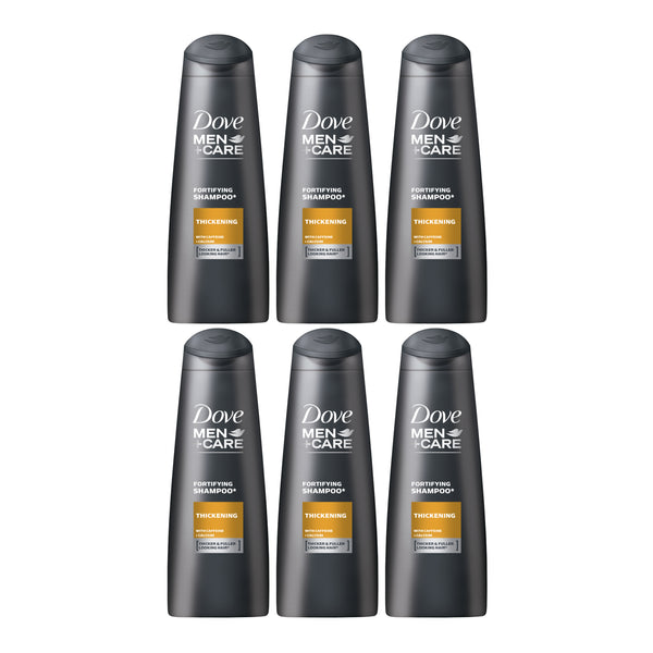 Dove Men+Care Thickening Fortifying Shampoo Caffeine+Calcium, 400ml (Pack of 6)