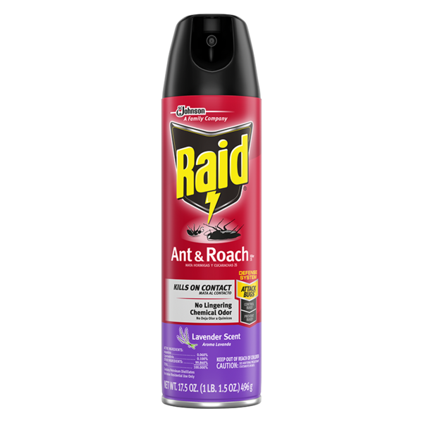 Raid Ant & Roach Spray - Lavender Scent, 17.5 oz.