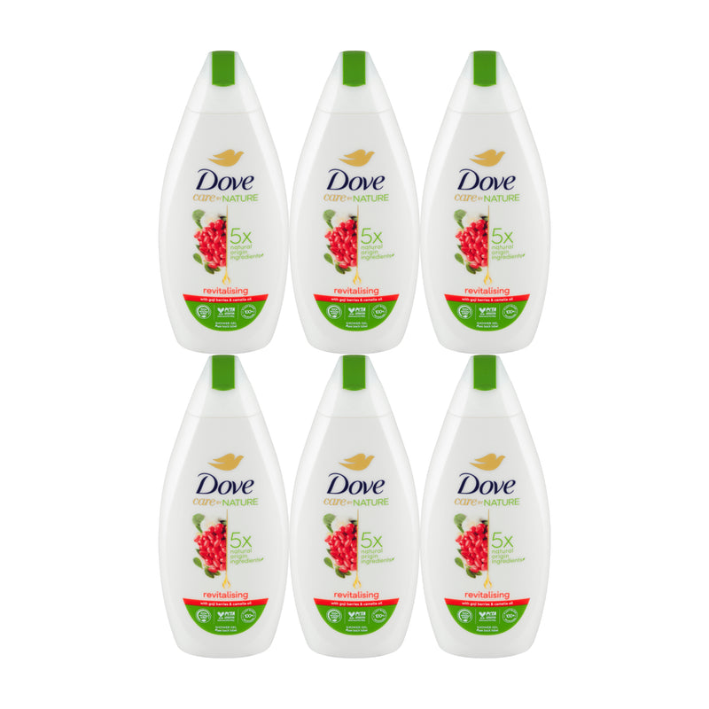 Dove Revitalizing Goji Berries & Camelia Oil Shower Gel, 225ml (Pack of 6)