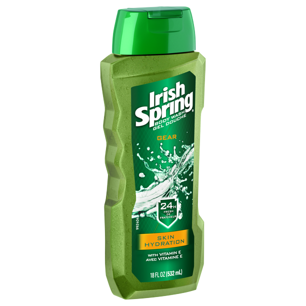 Irish Spring Body Wash Gear - Skin Hydration Vitamin E, 18 fl oz