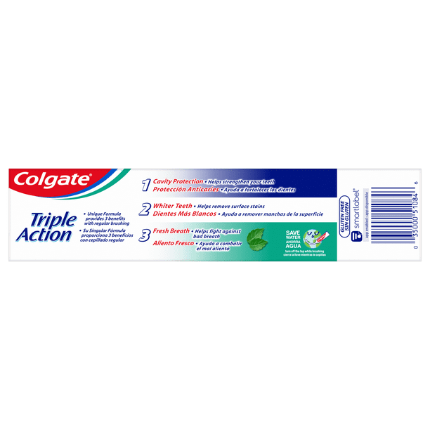 Colgate Triple Action Original Mint Toothpaste, 4.0oz (113g) (Pack of 2)