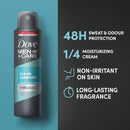 Dove Men+Care Clean Comfort Deodorant Body Spray, 150ml (Pack of 6)