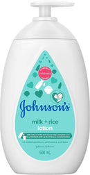 Johnson's Milk + Rice Baby Lotion, 16.9oz. (500ml)