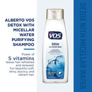 Alberto VO5 Detox w/ Micellar Water Purifying Shampoo, 12.5 oz.