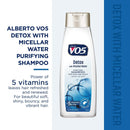 Alberto VO5 Detox w/ Micellar Water Purifying Shampoo, 12.5 oz. (Pack of 6)