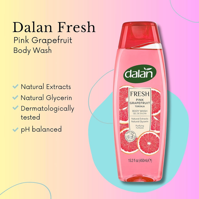 Dalan Fresh Pink Grapefruit Purifying Body Wash w/ Glycerin, 15.2oz