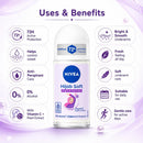 Nivea Hijab Soft Bright & Shaveless HALAL 72H Roll-On, 1.7oz (50ml)