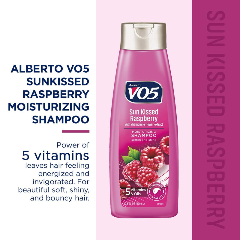 Alberto VO5 Sun Kissed Raspberry Chamomile Flower Shampoo, 12.5 oz. (Pack of 2)