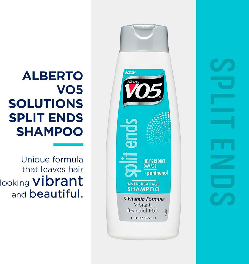 Alberto VO5 Split Ends Anti-Breakage Shampoo + Panthenol, 11 oz. (Pack of 3)