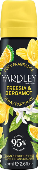 Yardley London Freesia & Bergamot Body Fragrance Spray 2.6oz (75ml)