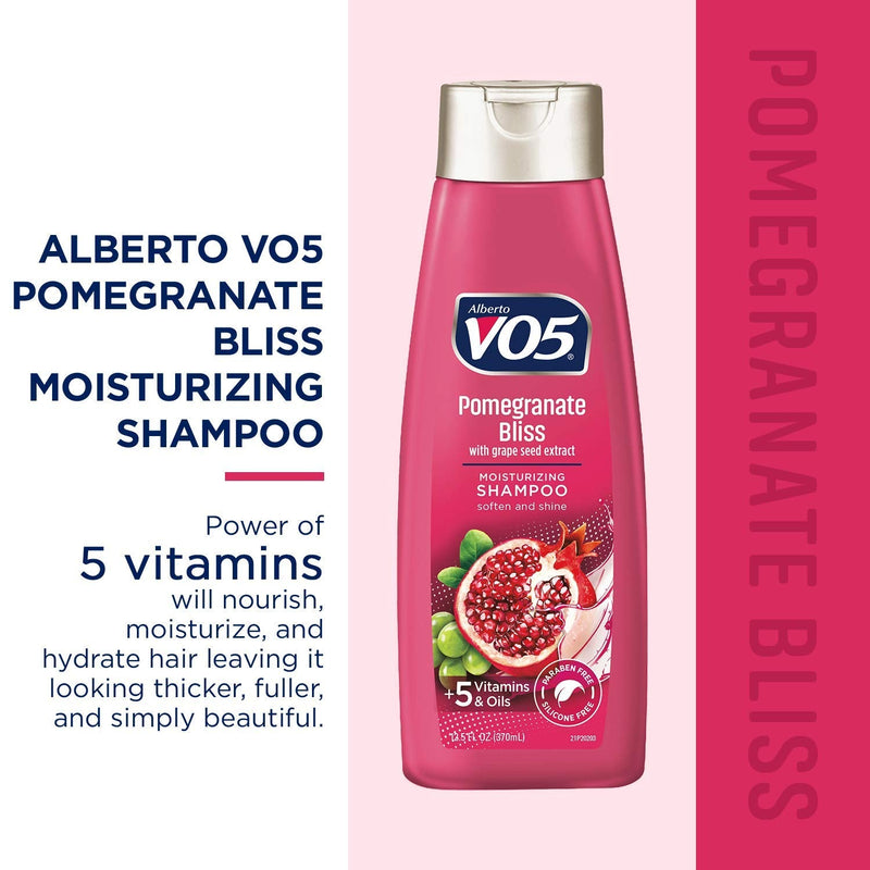 Alberto VO5 Pomegranate Bliss with Grape Seed Shampoo, 12.5 oz. (Pack of 2)