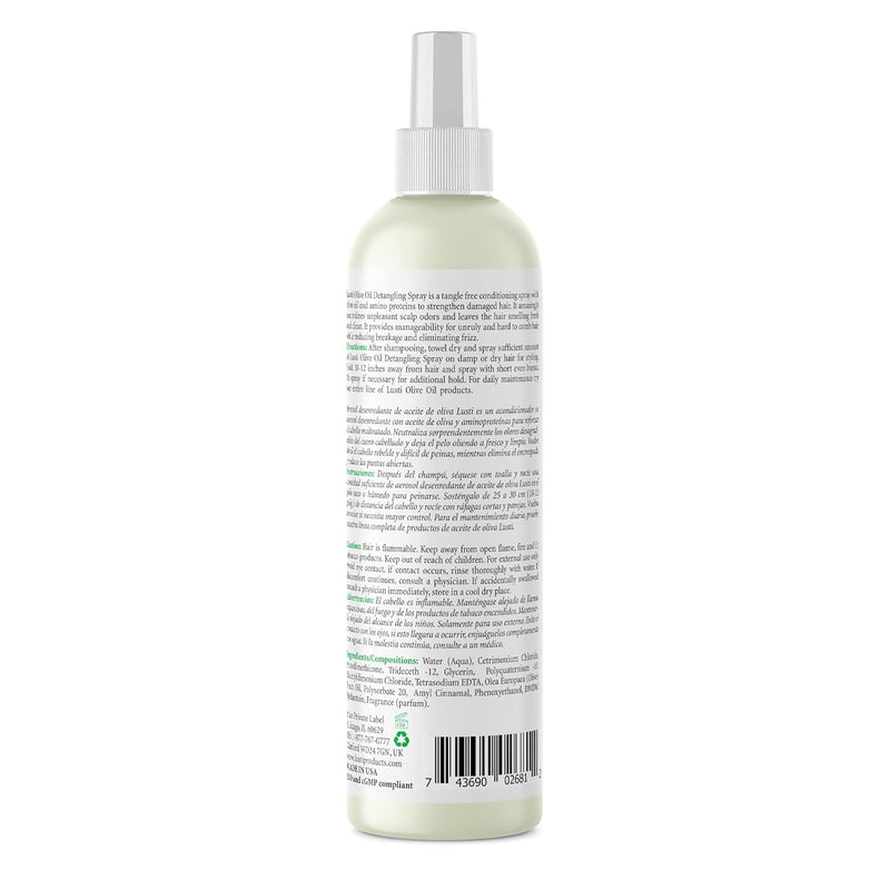 Lusti Olive Oil Detangling Spray, 12oz. (355ml)