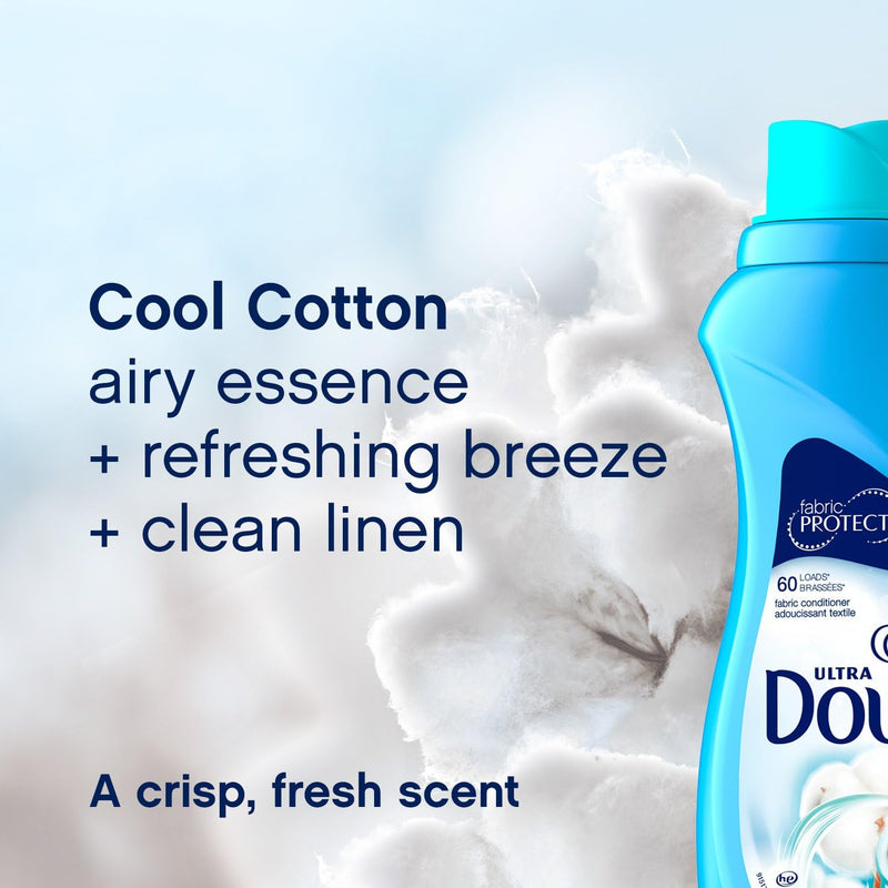 Ultra Downy Cool Cotton Fabric Softener / Conditioner, 10oz (306ml) (Pack of 12)