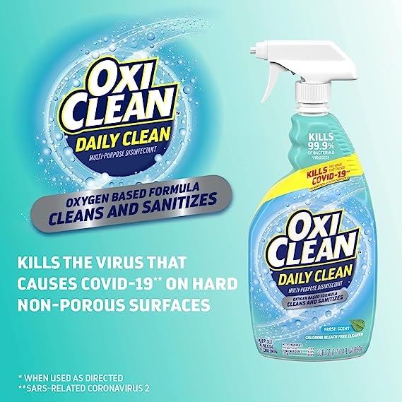 OxiClean Daily Clean Multi-Purpose Disinfectant Spray, 30 Fl Oz (Pack of 6)