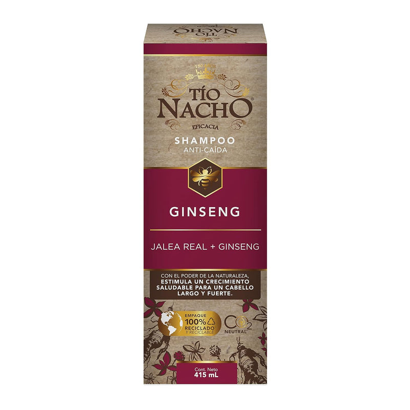 Tio Nacho Shampoo Ginseng Jalea Real + Ginseng, 14oz (415ml)