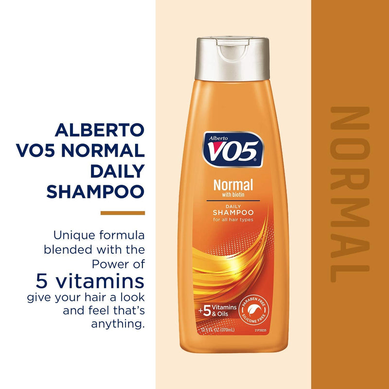 Alberto VO5 Normal with Biotin Daily Shampoo, 12.5 fl oz. (370ml) (Pack of 12)