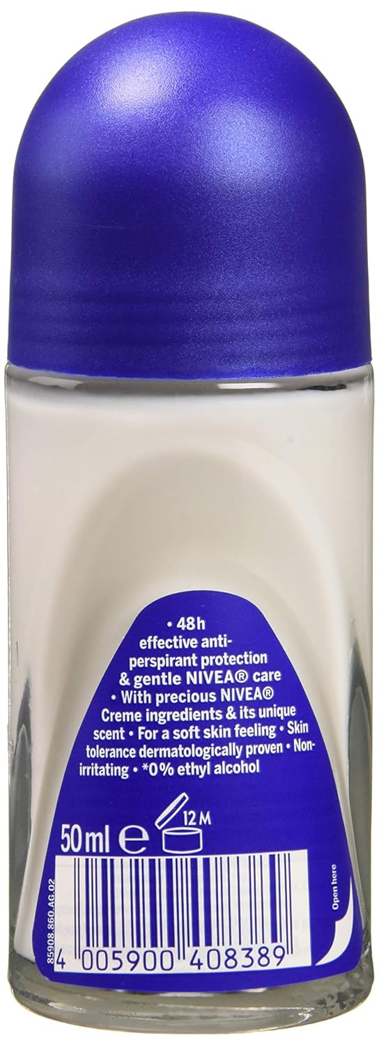 Nivea Protect & Care Roll-On Deodorant, 1.7oz (50ml) (Pack of 6)