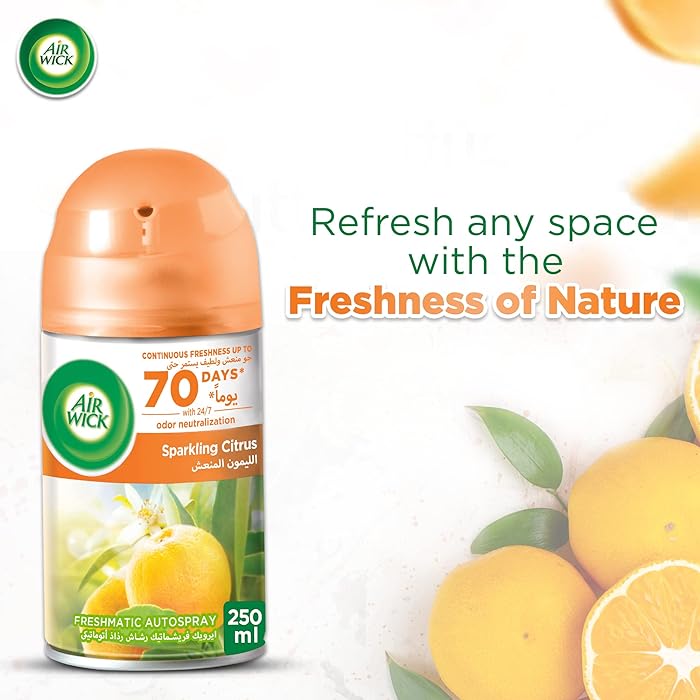 Air Wick Freshmatic Automatic Spray Refill Sparkling Citrus, 250ml (Pack of 12)