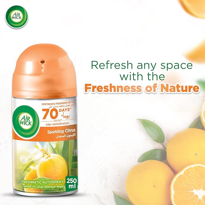 Air Wick Freshmatic Automatic Spray Refill Sparkling Citrus, 250ml (Pack of 2)