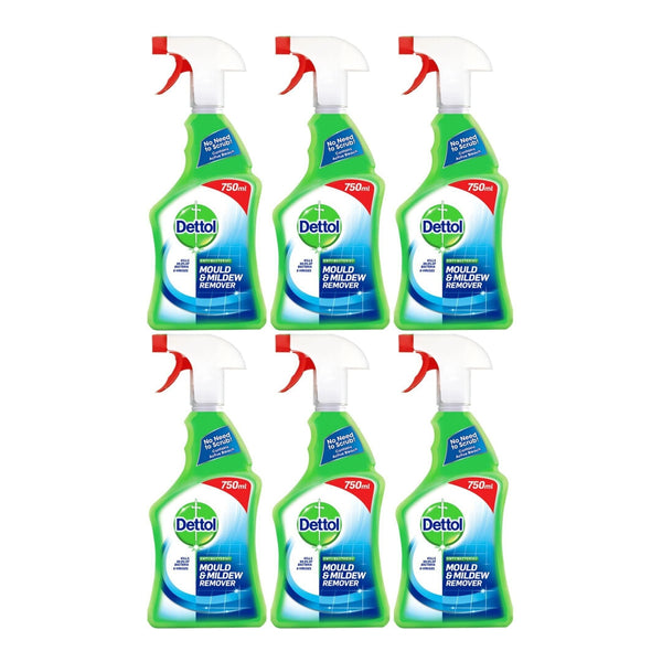 Dettol Anti-Bacterial Mold Mould & Mildew Remover, 24.5oz (Pack of 6)