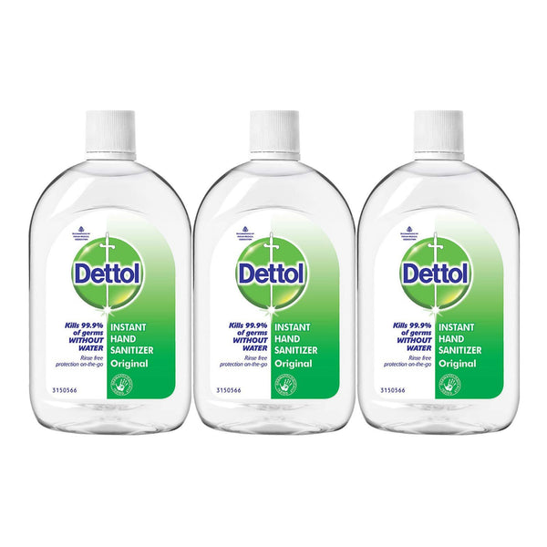 Dettol Original Instant Hand Sanitizer, 16.9oz (500ml) (Pack of 3)