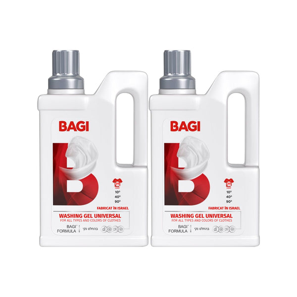 Bagi Universal Laundry Gel (Made in Israel) 20 Load, 33.4oz (950ml) (Pack of 2)