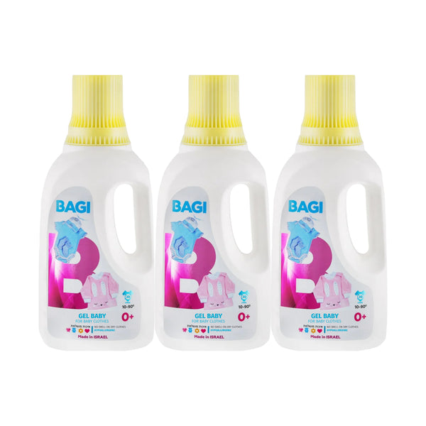 Bagi Baby Laundry Concentrated Gel (Made in Israel), 33.4oz (950ml) (Pack of 3)
