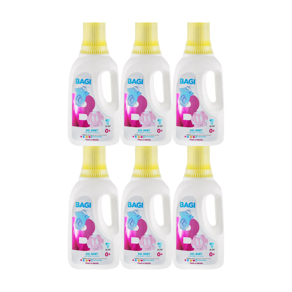 Bagi Baby Laundry Concentrated Gel (Made in Israel), 33.4oz (950ml) (Pack of 6)