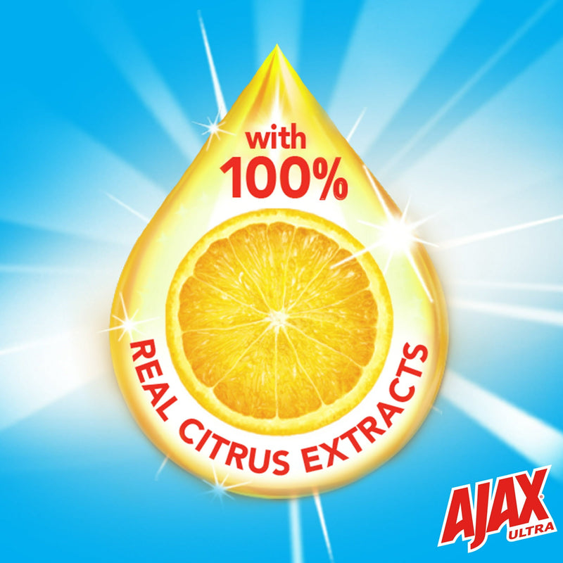 Ajax Ultra Lemon (Super Degreaser) Dish Liquid, 14 oz. (414ml) (Pack of 2)
