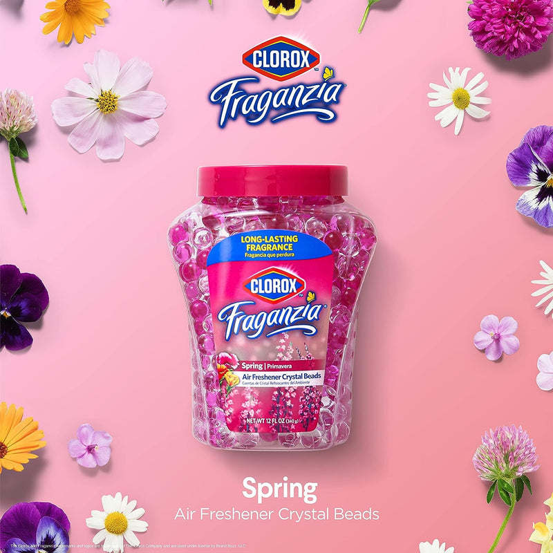 Clorox Fraganzia Air Freshener Crystal Beads - Spring, 12 oz (340g) (Pack of 2)