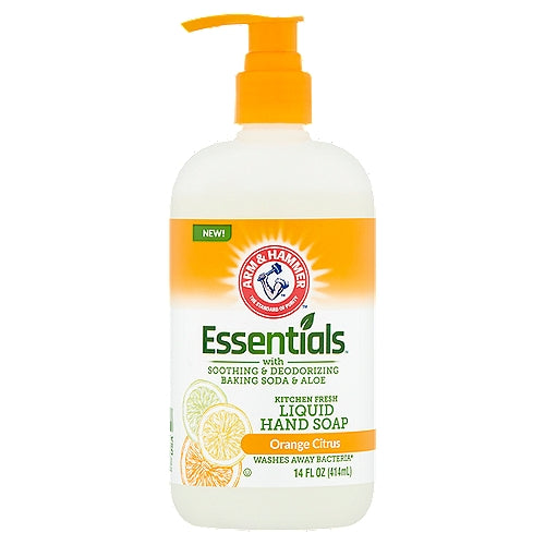 Arm & Hammer Essentials Liquid Hand Soap - Orange Citrus, 14oz