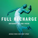 Adidas Vibes Full Recharge Cedar Leaf & Clary Sage Body Spray, 5oz.