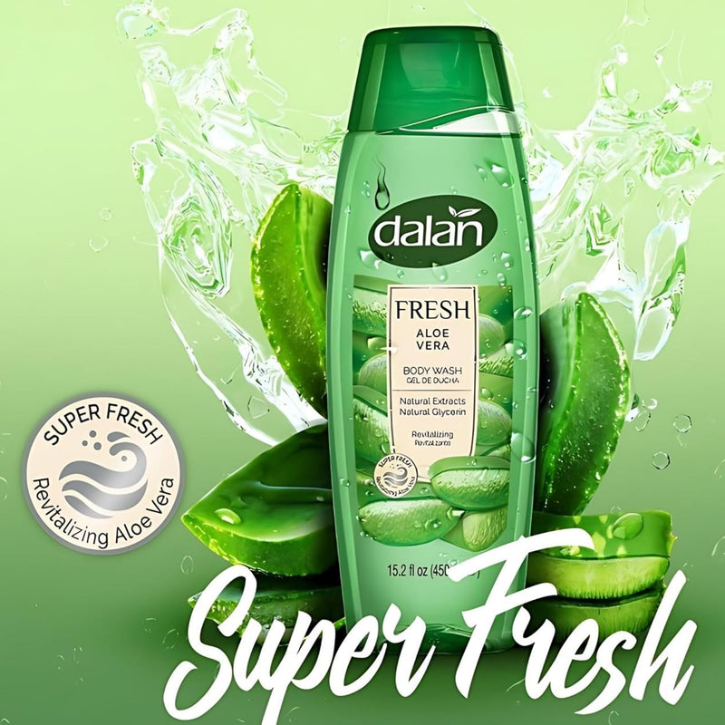 Dalan Fresh Aloe Vera Revitalizing Body Wash w/ Glycerin, 15.2oz.