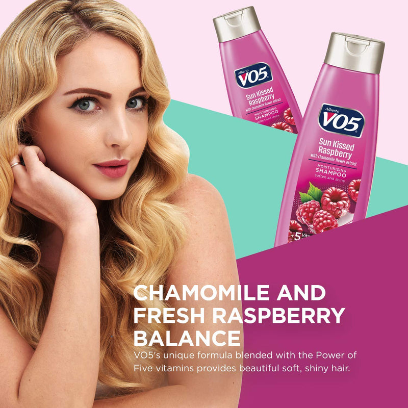 Alberto VO5 Sun Kissed Raspberry Chamomile Flower Shampoo, 12.5 oz. (Pack of 2)