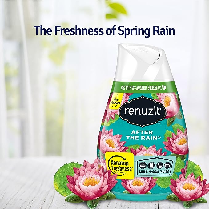 Renuzit Gel Air Freshener After the Rain Scent, 7oz (Pack of 6)