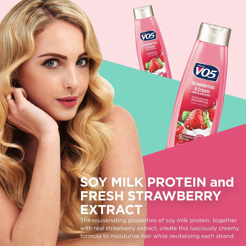Alberto VO5 Strawberries & Cream Soy Milk Protein Shampoo, 12.5 oz.
