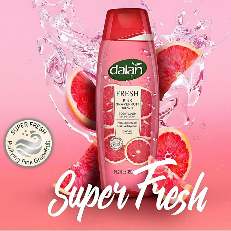 Dalan Fresh Pink Grapefruit Purifying Body Wash w/ Glycerin, 15.2oz