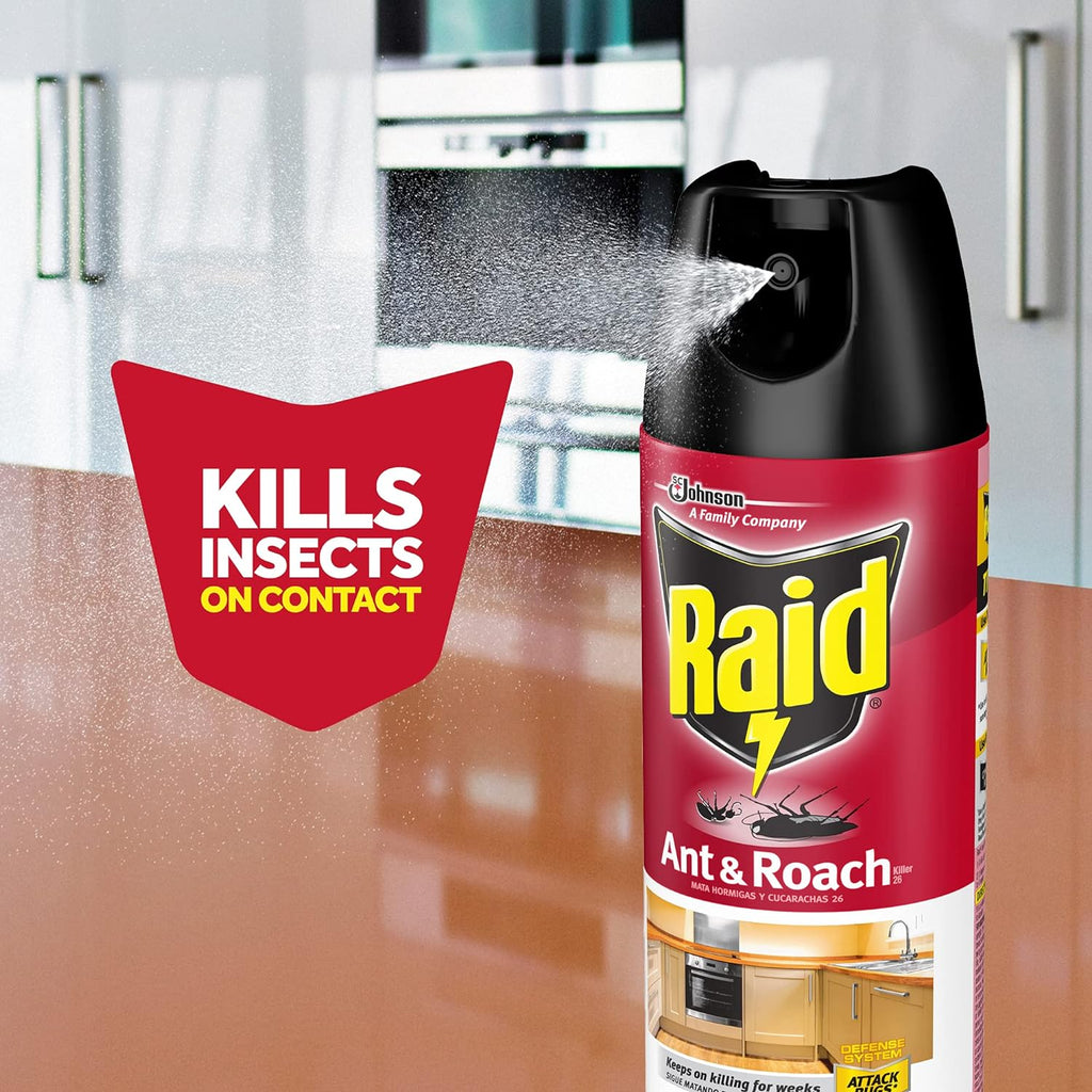 Raid Ant & Roach Spray - Fragrance Free, 17.5 oz. (Pack of 6) – MarketCOL